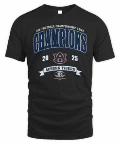Auburn Tigers 2025 SEC Football Championship Game Champions T-Shirt