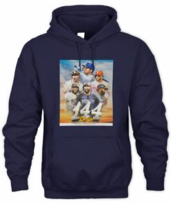Dodgers Phillies Brewers Tigers 144 Days Until Opening Day 2025 Baseball Hoodie