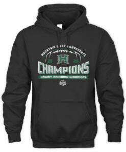 Official  Hawai'i Rainbow Warriors  2025 Mountain West Champs Logo Hoodie