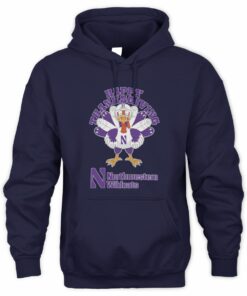 Northwestern Wildcats Turkey Helmet Happy Thanksgiving Hoodie