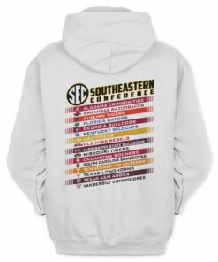 Mizzou Tigers SEC Football Spelled Out Team Names Hoodie