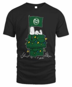 Colorado State Rams Snoopy House Holiday Lights T-Shirt