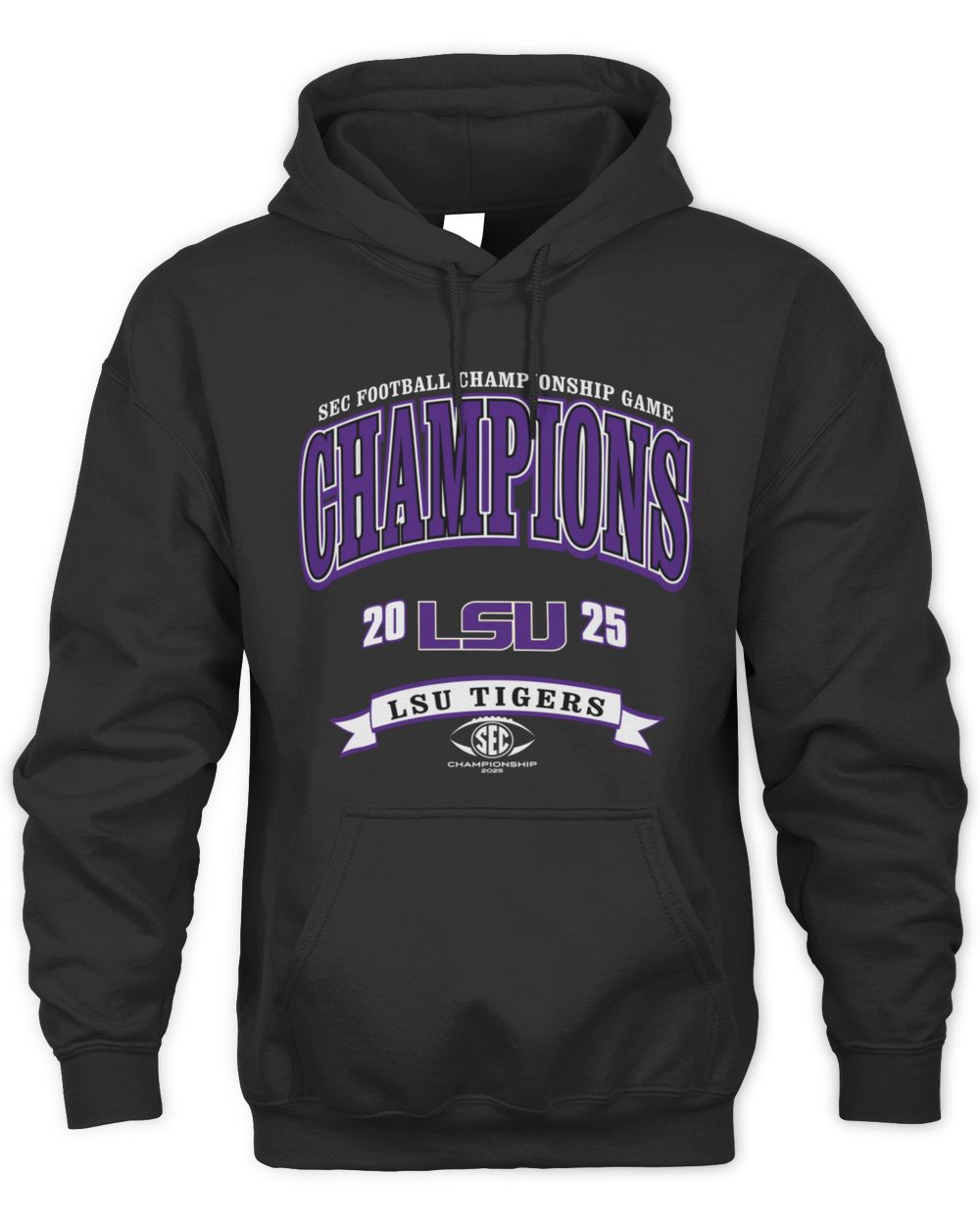 SEC Football Championship 2025 LSU Tigers Champions Hoodie