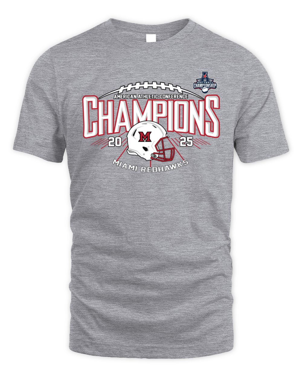 Miami RedHawks 2025 American Athletic Football Championship Locker Room Shirt