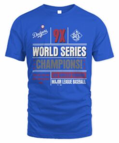 Dodgers 9X World Series Champions 2025 Major League Baseball T-Shirt