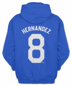 Los Angeles Dodgers 2025 Enrique Hernández Back Name Number 8 Champions Hoodie