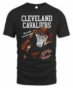 Cleveland Cavaliers Black Script C Dunk Basketball Art T-Shirt