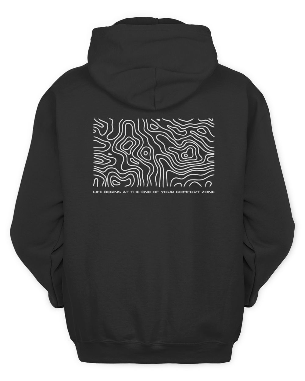Seek Discomfort Merch D Worldwide LS Black Hoodie