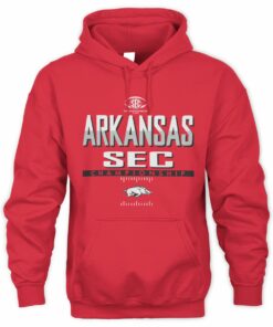 Official 2025 SEC Football Championship Arkansas Razorbacks Logo Hoodie