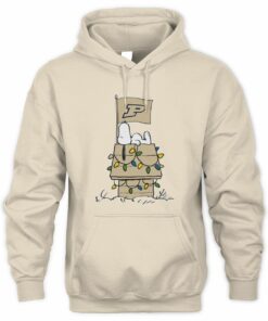Purdue Boilermakers Snoopy House Christmas Lights Hoodie