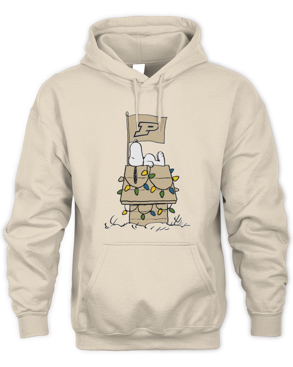 Purdue Boilermakers Snoopy House Christmas Lights Hoodie