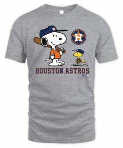Houston Astros Snoopy Peanuts Baseball Character Shirt
