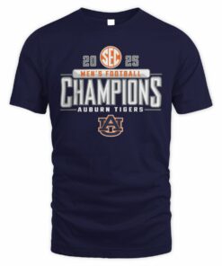 Auburn Tigers 2025 SEC Football Champions Official T-Shirt