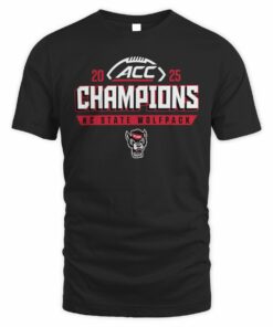 NC State Wolfpack 2025 ACC Football Conference Champions Locker Room T-Shirt