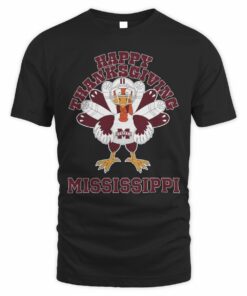 Mississippi State Happy Thanksgiving Turkey T-Shirt