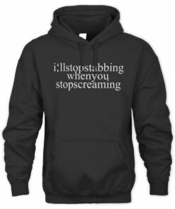 Chiodos Merch I'll Stop Stabbing Black Hoodie