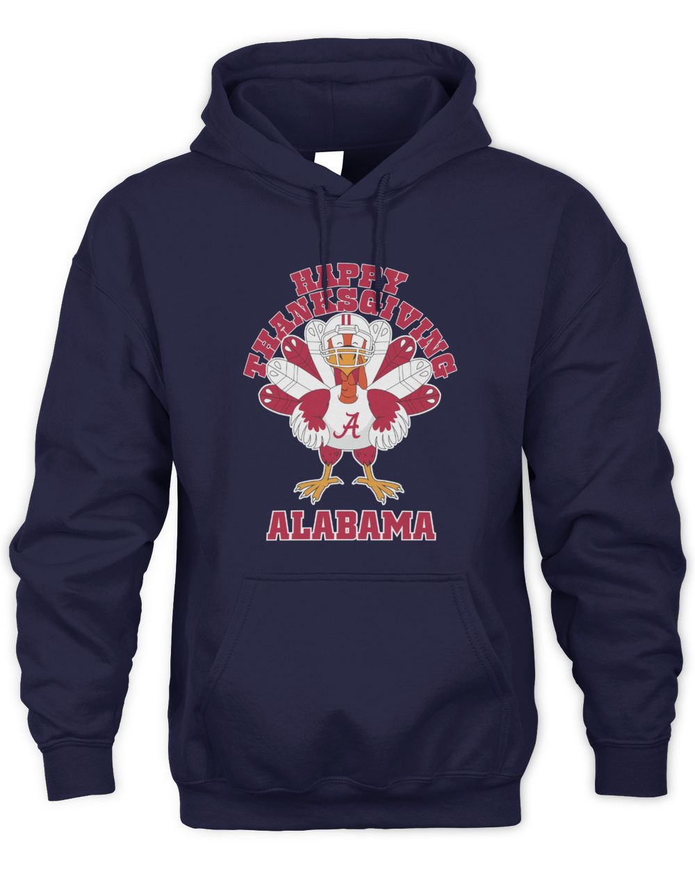 Alabama Crimson Tide Turkey Helmet Happy Thanksgiving Hoodie