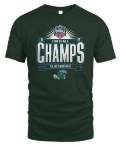 Unisex Blue 84 Green Tulane Green Wave 2025 The American Football Champions Locker Room T-Shirt