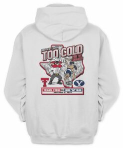 Texas Tech BYU 2025 Gameday Too Cold Rivalry Mascot Hoodie
