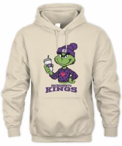 Sacramento Kings Grinch Christmas Coffee Heart Basketball Holiday Hoodie