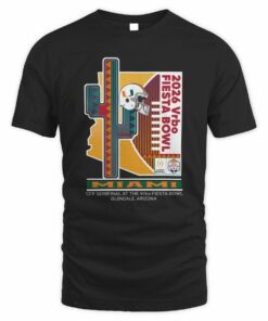 2026 Vrbo Fiesta Bowl Shop Miami Hurricanes CFP Semifinal Prick 6 T-Shirt