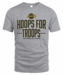 Los Angeles Lakers  Hoops For Troops Logo T-Shirt
