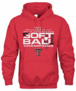 Unisex Blue 84 Red Texas Tech Red Raiders 2025 Big 12 Softball Regular Season Champions Sweatshirt Hoodie