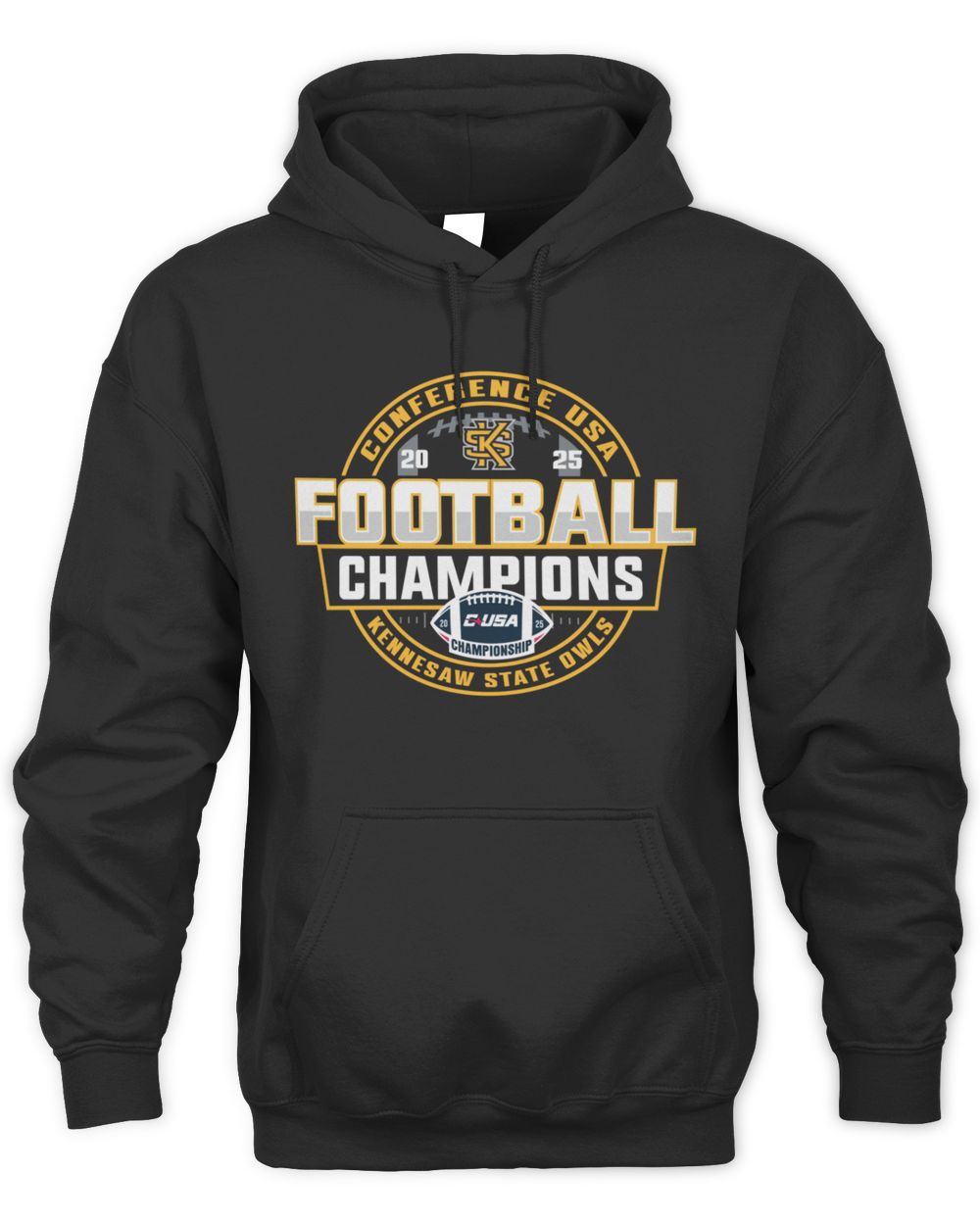 Kennesaw State Owls Football 2025 Conference USA Champions Game Day Hoodie