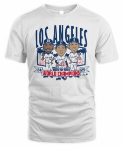 Los Angeles Dodgers Back To Back World Champs Caricatures 2024 2025 T-Shirt