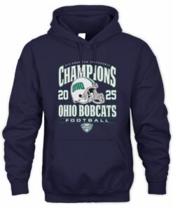 Champions 2025 Ohio Bobcats Helmet Mid-American Conference Hoodie