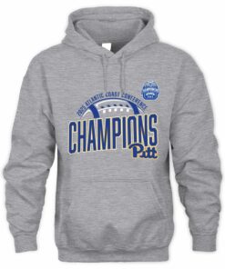 Official Pittsburgh Panthers 2025 ACC Champions Logo Football Hoodie