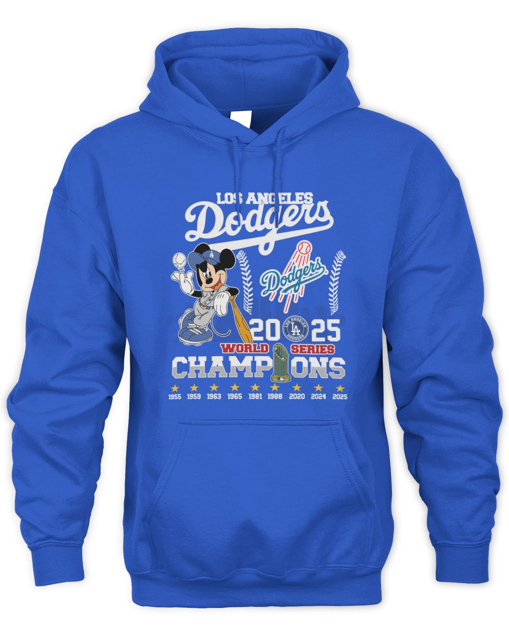 Mickey x Los Angeles Dodgers 2025 World Series Champions Hoodie