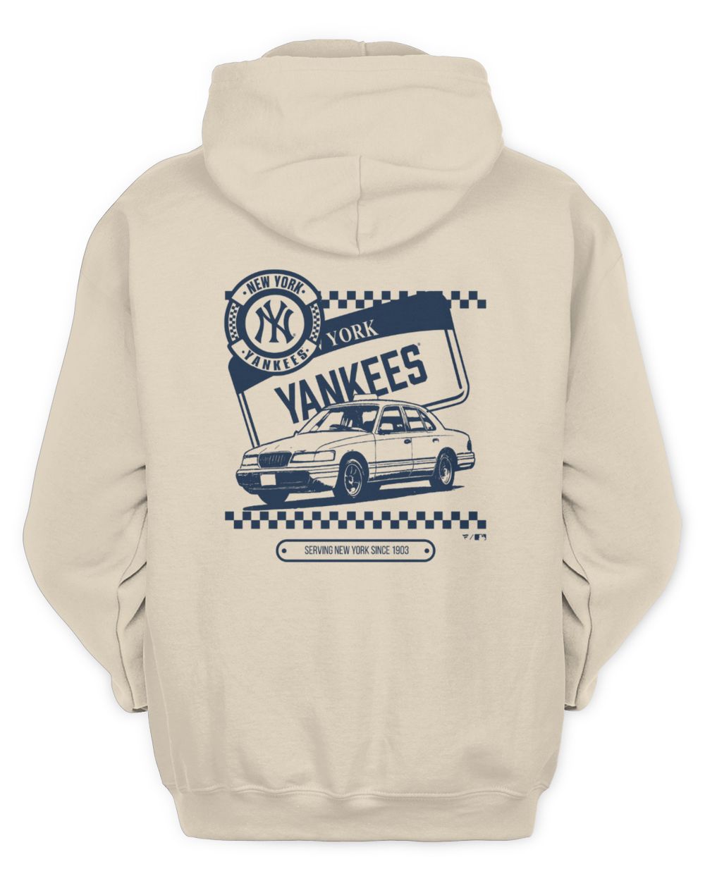 Yankees New York City Checkered License Plate Car Hoodie