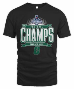 Charlotte 49ers AAC Football Championship 2025 Champs T-Shirt