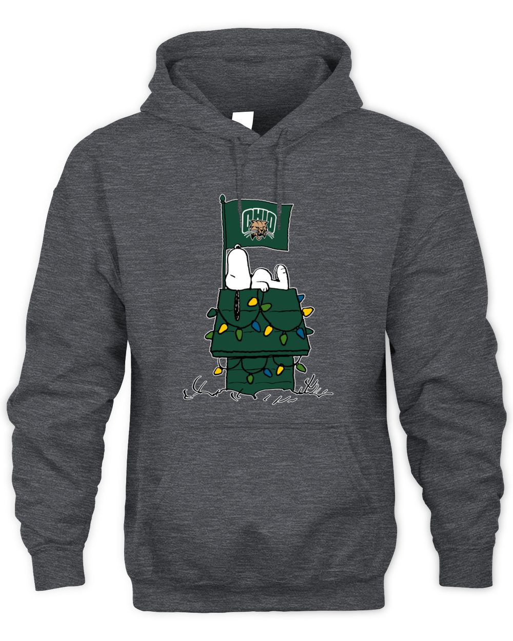 Ohio Bobcats Snoopy House Christmas Lights Hoodie