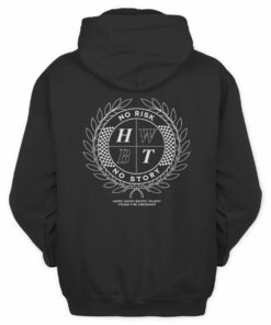 Hwbt Merch Crest Oversized Black Hoodie
