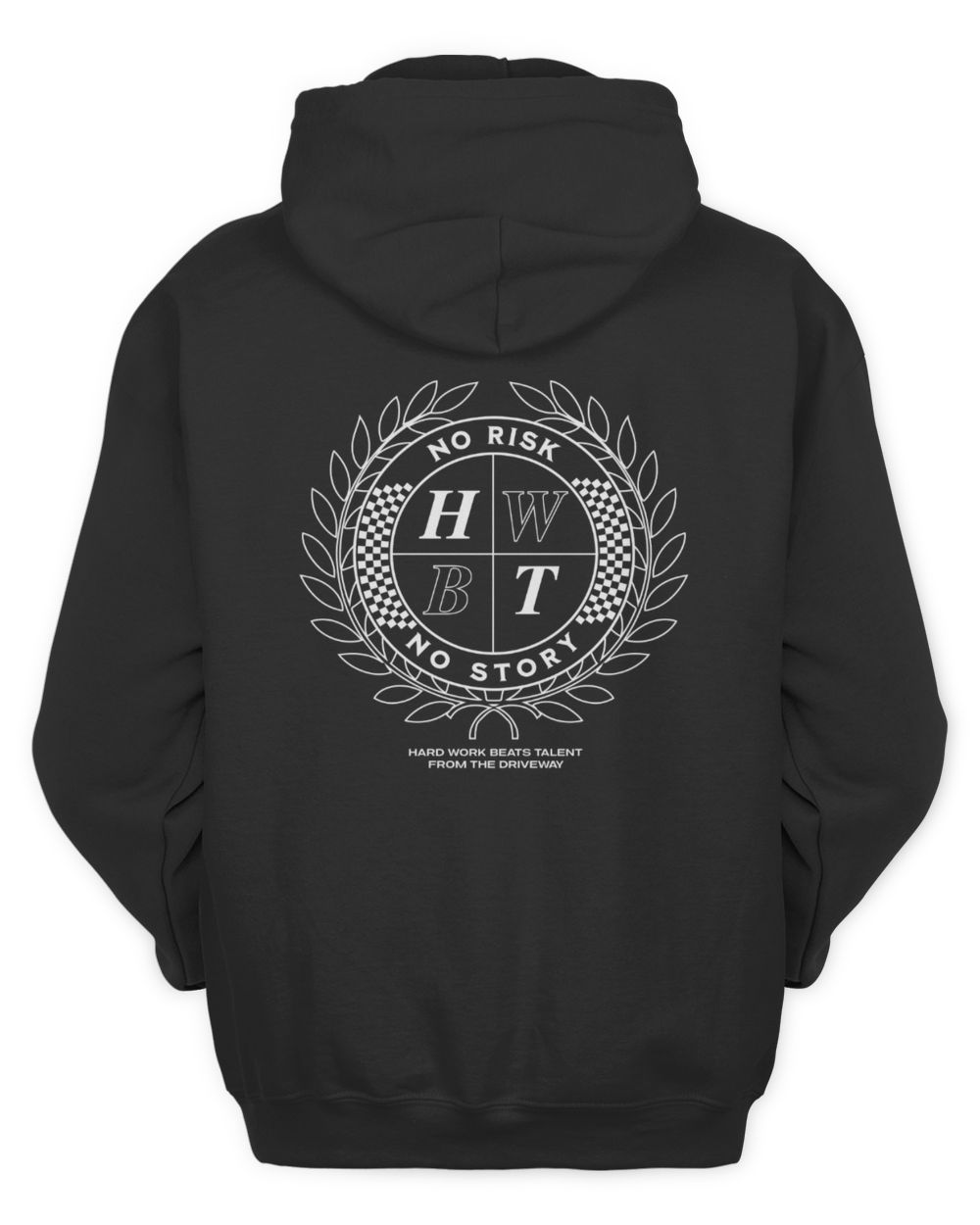 Hwbt Merch Crest Oversized Black Hoodie