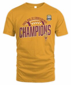 Arizona State Sun Devils 2025 Big 12 Football Champions Locker Room T-Shirt