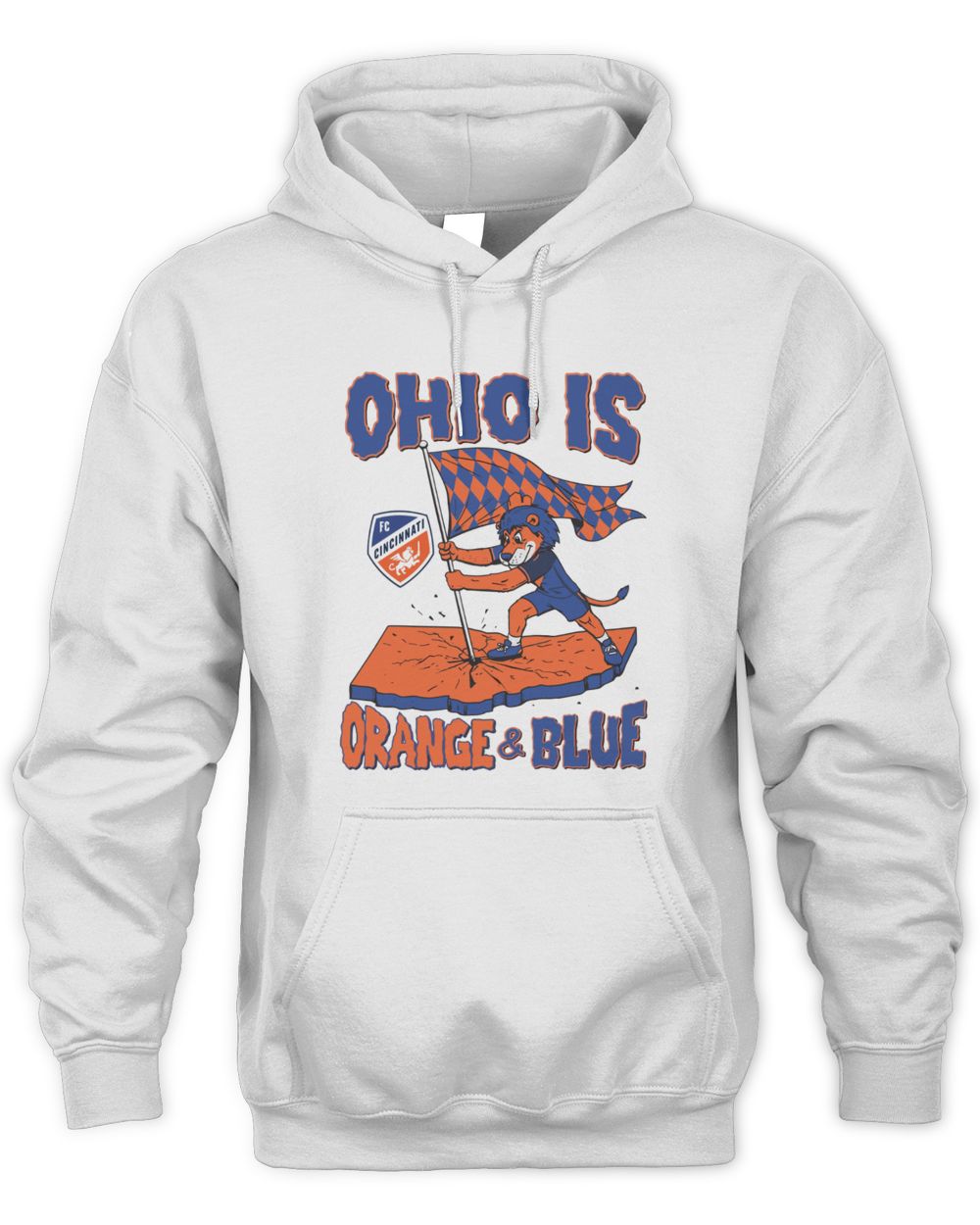 FC Cincinnati Ohio Pride Orange & Blue Supporter Mascot Hoodie