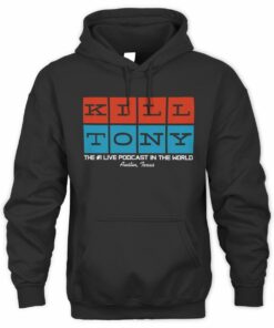 Kill Tony Merch The Live Podcast In The World Squares Black Hoodie
