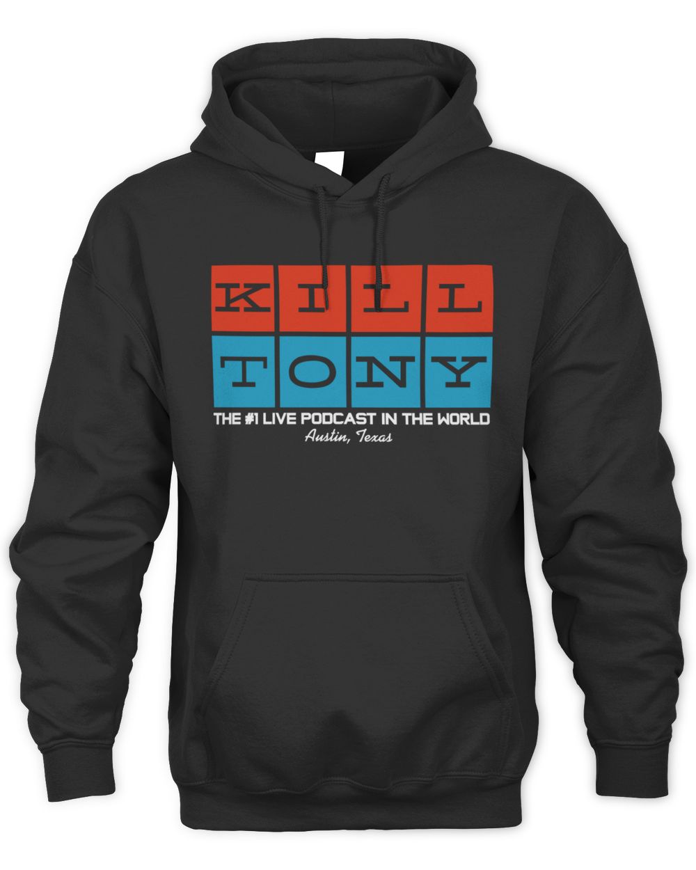 Kill Tony Merch The Live Podcast In The World Squares Black Hoodie