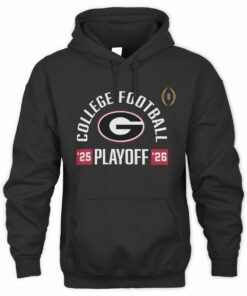 Men's Heather Gray Georgia Bulldogs 2025-26 College Football Playoff Touchdown Glory Sweatshirt Hoodie