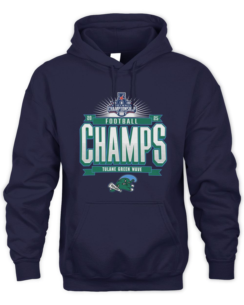 American Athletic Conference Football Champions 2025 Tulane Green Wave Hoodie