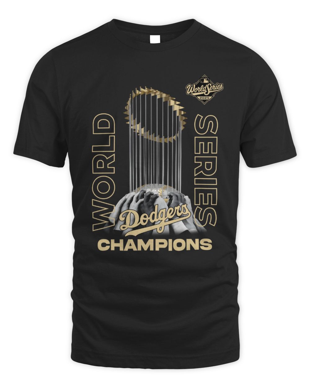 Los Angeles Dodgers 2025 World Series Champions Raise The Trophy T-Shirt