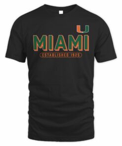Miami Hurricanes Shadow Fill Tri-Blend T-Shirt