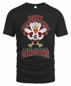 South Carolina Gamecocks Happy Thanksgiving Turkey T-Shirt