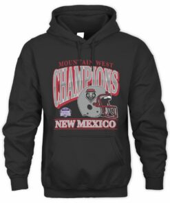 New Mexico Lobos Football Helmet Vintage 2025 Mountain West Champs Hoodie
