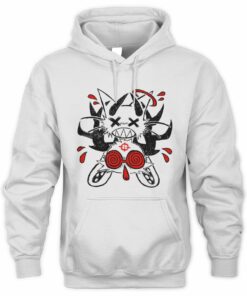 Stomach Book Merch Bloody White Hoodie