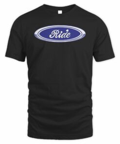 Ride Podcast Store Heritage Logo Black Tee Shirt