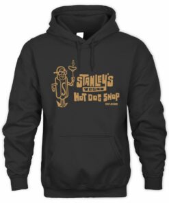 Lilsimsie Merch Stanleys Vegan Hot Dog Shop Black Hoodie